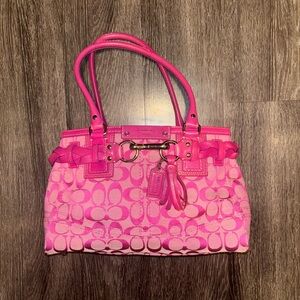 Vintage Pink Coach Shoulder Bag